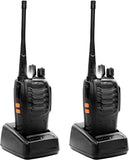 Daytech Walkie Talkies Long Range for Adults, Portable FRS Two-Way Radios, Police Scanner with 16 Channels, LED Flashlight, USB Charger 2 Pack