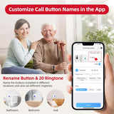 CallToU Wi-Fi Wireless Caregiver Pager Call Button for Elderly at Home, APP Emergency Alert for Seniors, Patients, and The Disabled (TY01WH-US 2-1) CallToU
