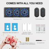 CallToU Hearing Impaired Doorbell with Strobe Light & 55 Melodies, 1000ft Long Range Wireless Door Bell for Elderly/Senior Adjustable Volume, IPX5 Waterproof Call Buttons 2 + Plug-in Receivers 3 CallToU