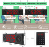 ChunHee Queue Management System Wireless Calling System Take A Number System, Loud Speakers, 4-Digit Number Display &amp; Clock Display, Voice Broadcast for Hospital,Business,Restaurant,Bank CallToU