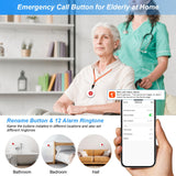 Daytech WiFi Rechargeable Smart Wireless Caregiver Pager System - Remote Alert for Elderly & Disabled