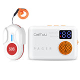 CallToU Caregiver Pager Wireless Vibration Call Bell Nurse Call System - 1000FT Range for Home, Elderly, Patient, and Disabled Care Low Power Reminder CallToU