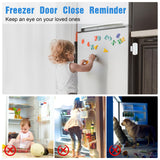 DAYTECH Freezer Door Alarm with Delay 1/2/3/4 mins When Left Open Window Chime Close Doors Reminder Refrigerator Door Alarm 0 to 120 dB for Fridge Home Store Office 2 Sets White