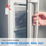 DAYTECH Freezer Door Alarm with Delay 1/2/3/4 mins When Left Open Window Chime Close Doors Reminder Refrigerator Door Alarm 0 to 120 dB for Fridge Home Store Office 2 Sets White