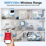 Daytech WiFi Call Button Life Alert Systems for Seniors No Monthly Fee Emergency Button for Elderly Patient Disabled Alert Watch Receiver