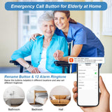 Daytech WiFi Call Button Life Alert Systems for Seniors No Monthly Fee Emergency Button for Elderly Patient Disabled Alert Watch Receiver