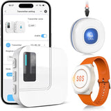 CallToU Wi-Fi Wireless Caregiver Pager Call Button for Elderly at Home, APP Emergency Alert for Seniors, Patients, and The Disabled (TY01WH-US 2-1) CallToU
