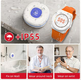CallToU Wi-Fi Wireless Caregiver Pager Call Button for Elderly at Home, APP Emergency Alert for Seniors, Patients, and The Disabled (TY01WH-US 2-1) CallToU