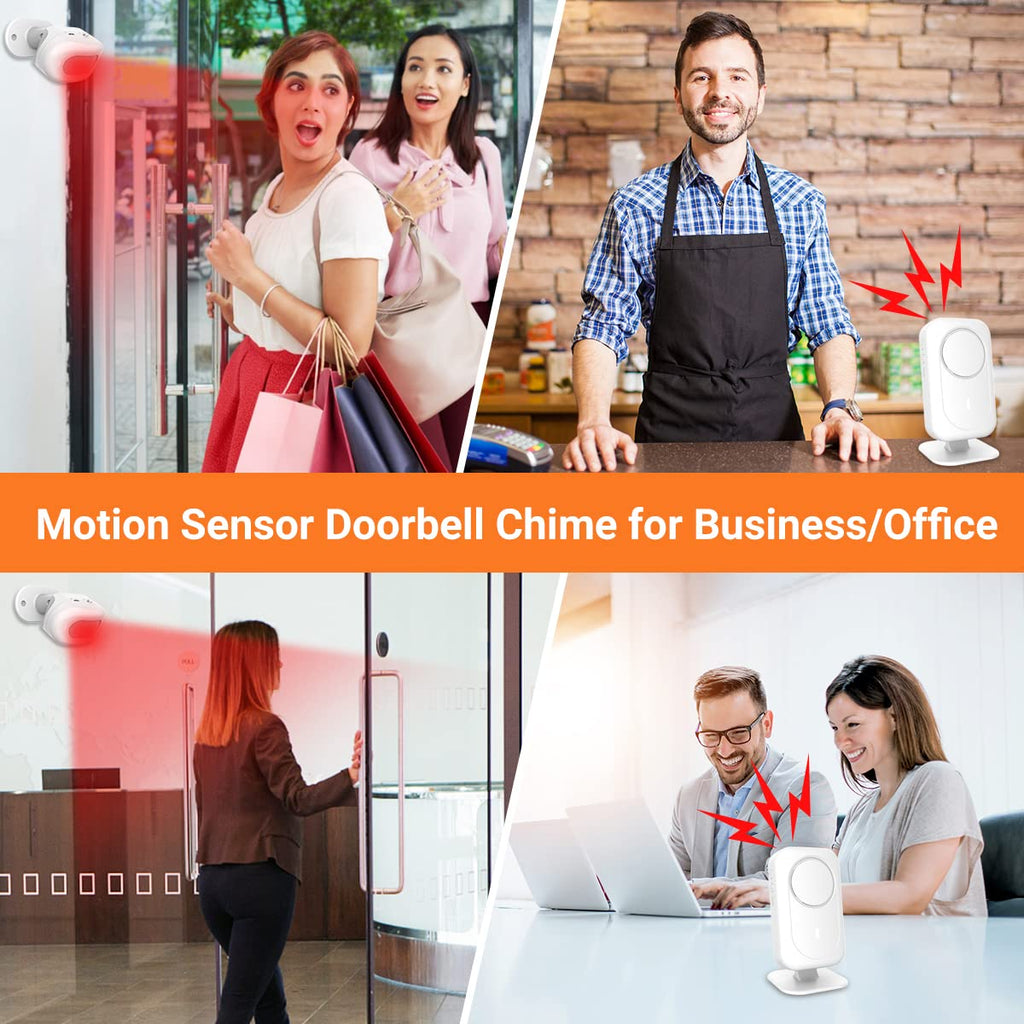 Daytech Wireless Motion Sensor Door Entry Chime Kit - 1 Receiver, 1 Mo ...