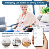 Daytech WiFi Rechargeable Smart Wireless Caregiver Pager System - Remote Alert for Elderly & Disabled