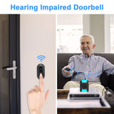 CallToU 1000FT Waterproof Hearing Impaired Door Bell Portable Battery-powered Vibrating Receiver with Flashing LED 的副本 CallToU