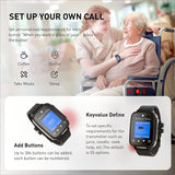Ensure elderly safety with CallToU's 1000+ft range nurse alert button system. IP67 waterproof smart watch and 2 SOS panic buttons included（复制） CallToU