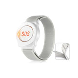 Daytech IP66 Waterproof watch button with adjustable nylon Velcro strap, CR2032 battery, and low power reminder. Comfortable, durable, and perfect for caregiver alerts.