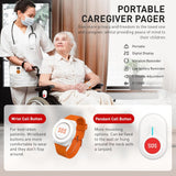 CallToU Monitoring SOS Alert Portable Alarms IP66 Waterproof Watch Button for Elderly Vibrate Digital Display Call Bell for Nursing Home Seniors Patients Emergency（复制） CallTou