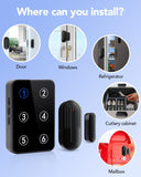 HUWOO Door Chime,Wireless Door Chimes When Door Opens Ringer Alert for Home/Business/Office/Store with 600FT Range,38 Chimes and 5 Adjustable Volume,Buzzer Alarm with 4 Sensor 2 Receiver CallToU