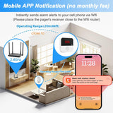 SanJie WiFi Rechargable Caregiver Pager System Life Alert Systems for Seniors Emergency Call Button for Elderly Call Bell for Patients at Home 1 Alert Watch 1 Receiver(only Supports 2.4GHz Wi-Fi) CallToU