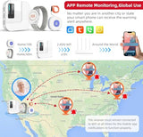 Daytech IP66 Waterproof watch button with adjustable nylon Velcro strap, CR2032 battery, and low power reminder. Comfortable, durable, and perfect for caregiver alerts.