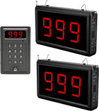 CallTou Wireless Queue Calling System-Restaurant Speaker System-Take a Number Display Server Paging System-Number Broadcast Management System with 3 Digits Display for Hospital/Clinic/Food Truck/Bank CallToU