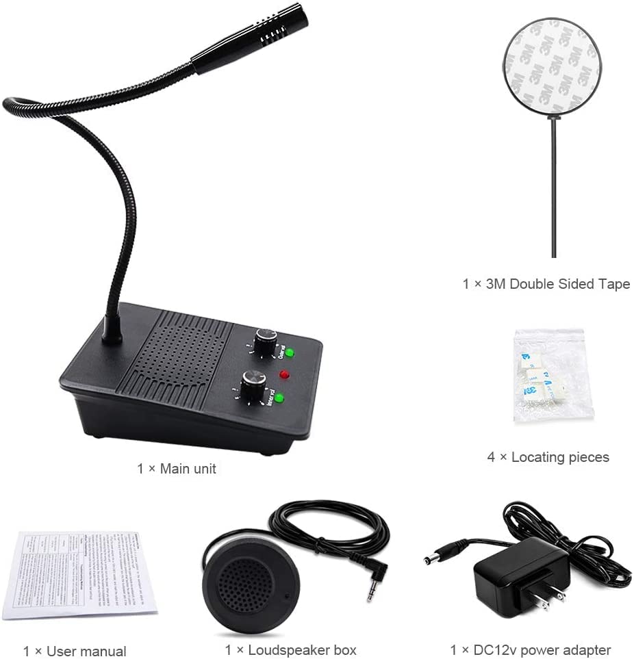 Daytech Window Speaker Intercom System – Dual-Way Intercommunication ...