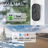 CallToU Hearing Impaired Doorbell with Strobe Light & 55 Melodies, 1000ft Long Range Wireless Door Bell for Elderly/Senior Adjustable Volume, IPX5 Waterproof Call Buttons 2 + Plug-in Receivers 3 CallToU