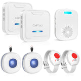 Dayetch Wireless Caregiver Pager System for Elderly — Portable Call Button with Vibrating Receiver, 500Ft Range, Waterproof Alert for Home & Nursing Care