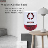 Daytech Strobe Siren Alarm System: Powerful Outdoor Security with Red Flashing Siren and Remote Panic Buttons