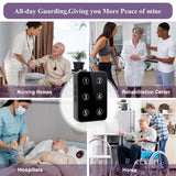 Daytech Wireless Caregiver Pager System with LED Display - 6 Call Buttons, 3 Receivers, Extended Range, and Low Battery Reminder