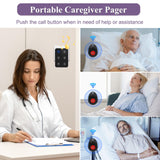 Daytech Caregiver Pager with 6 Waterproof Buttons and 2 Plug-in Receivers - Enhanced Range and Room-Specific Call Alerts