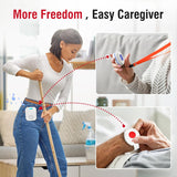CallToU Caregiver Pager Wireless Call Buttons for Elderly Monitoring Portable Call Bell with 2 Panic Button and 1 USB Receiver,500ft Range Nurse Alert System for Home Care Seniors (FCC Certified) CallToU