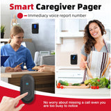 Daytech Wireless Caregiver Pager System - 500ft Range, Smart Nurse Calling Alert for Home/Elderly/Disabled/Patient - 4 Call Buttons & Digital Display