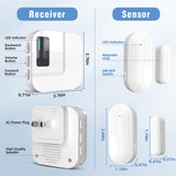 Daytech Door Chime WiFi Door Sensor Open Chime When Entering Alert Your Phone,Alarms for Kids Safety 500 FT Range 20 Ringtones