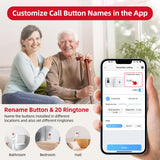 Dayetch WiFi Wireless Caregiver Pager with APP Remote Alerts, SOS Call Button for Elderly & Seniors at Home