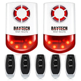 Système d'alarme à sirène stroboscopique Daytech : sécurité extérieure puissante avec sirène clignotante rouge et boutons de panique à distance