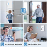 Daytech Door Chime WiFi Door Sensor Open Chime When Entering Alert Your Phone,Alarms for Kids Safety 500 FT Range 20 Ringtones