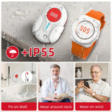 Dayetch WiFi Wireless Caregiver Pager with APP Remote Alerts, SOS Call Button for Elderly & Seniors at Home