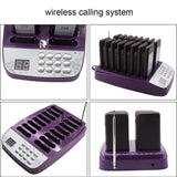 CallToU Paging System with 16 Coaster Pagers and 1 charging base for Restaurant Cafe Shop Portable vibration and alert coaster pager CallToU