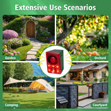 Daytech Motion Sensor Alarm with 130dB Siren & Flash – Keep Coyotes, Deer & Raccoons Away