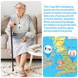 CallTou Smart Wrist Alarm for Elderly – Wireless SOS Panic Button with Tuya WiFi, Rechargeable Call Button & Phone Alerts（复制） CallToU