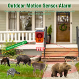 Daytech Motion Sensor Alarm with 130dB Siren & Flash – Keep Coyotes, Deer & Raccoons Away