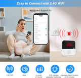 SanJie WiFi Rechargable Caregiver Pager System Life Alert Systems for Seniors Emergency Call Button for Elderly Call Bell for Patients at Home 1 Alert Watch 1 Receiver(only Supports 2.4GHz Wi-Fi) CallToU