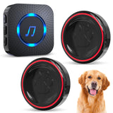 Daytech Dog Door Bell Dog Bells to Go Outside Wireless Dog Potty Bell, Light Touch Activation Smart Doggy Doorbell Buttons Adjustable Volume (0-110db), 1000ft Range, 55 Melodies [2024 New]