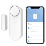 CallTou WiFi Door Sensor Door Window Alarms Detector Real-time Alarm with Alexa Google Assistant No Hub Required Trigger APP Notification for Home Bussiness Burglar Alert CallToU