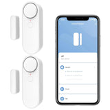 CallTou WiFi Door Sensor Door Window Alarms Detector Real-time Alarm with Alexa Google Assistant No Hub Required Trigger APP Notification for Home Bussiness Burglar Alert CallToU