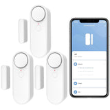 CallTou WiFi Door Sensor Door Window Alarms Detector Real-time Alarm with Alexa Google Assistant No Hub Required Trigger APP Notification for Home Bussiness Burglar Alert CallToU