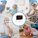 SanJie WiFi Rechargable Caregiver Pager System Life Alert Systems for Seniors Emergency Call Button for Elderly Call Bell for Patients at Home 1 Alert Watch 1 Receiver(only Supports 2.4GHz Wi-Fi) CallToU