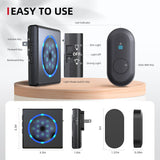 CallToU Hearing Impaired Doorbell with Strobe Light & 55 Melodies, 1000ft Long Range Wireless Door Bell for Elderly/Senior Adjustable Volume, IPX5 Waterproof Call Buttons 2 + Plug-in Receivers 3 CallToU