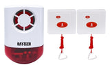 Daytech Strobe Siren Alarm System: Powerful Outdoor Security with Red Flashing Siren and Remote Panic Buttons