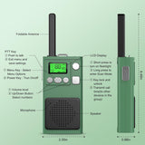 ChunHee 1/2 Mile Walkie Talkie 2 Way Radio for Kids Teens Caregiver Home Intercom for Kids Elderly Indoor Outdoor Two-Way Radio Walkie Talkie, Battery-Powered CallToU