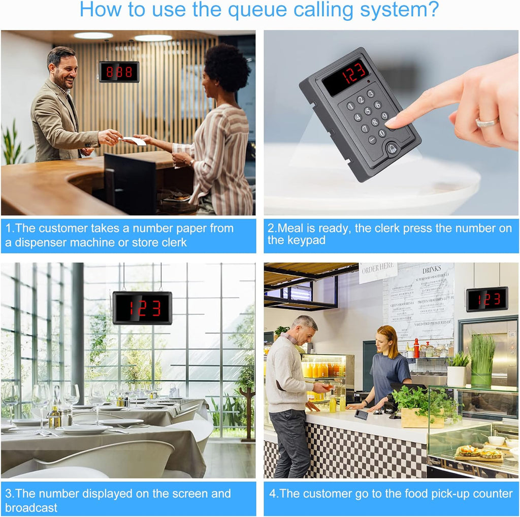 CallTou Wireless Queue Calling System-Restaurant Speaker System – DAYTECH