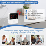 Daytech Ensure safety & peace of mind with our WiFi Smart Wireless Caregiver Pager. LED display,SOS buttons for instant help. No fees, just safety! DAYTECH